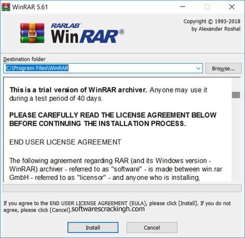 WinRAR 5.61 Crack free